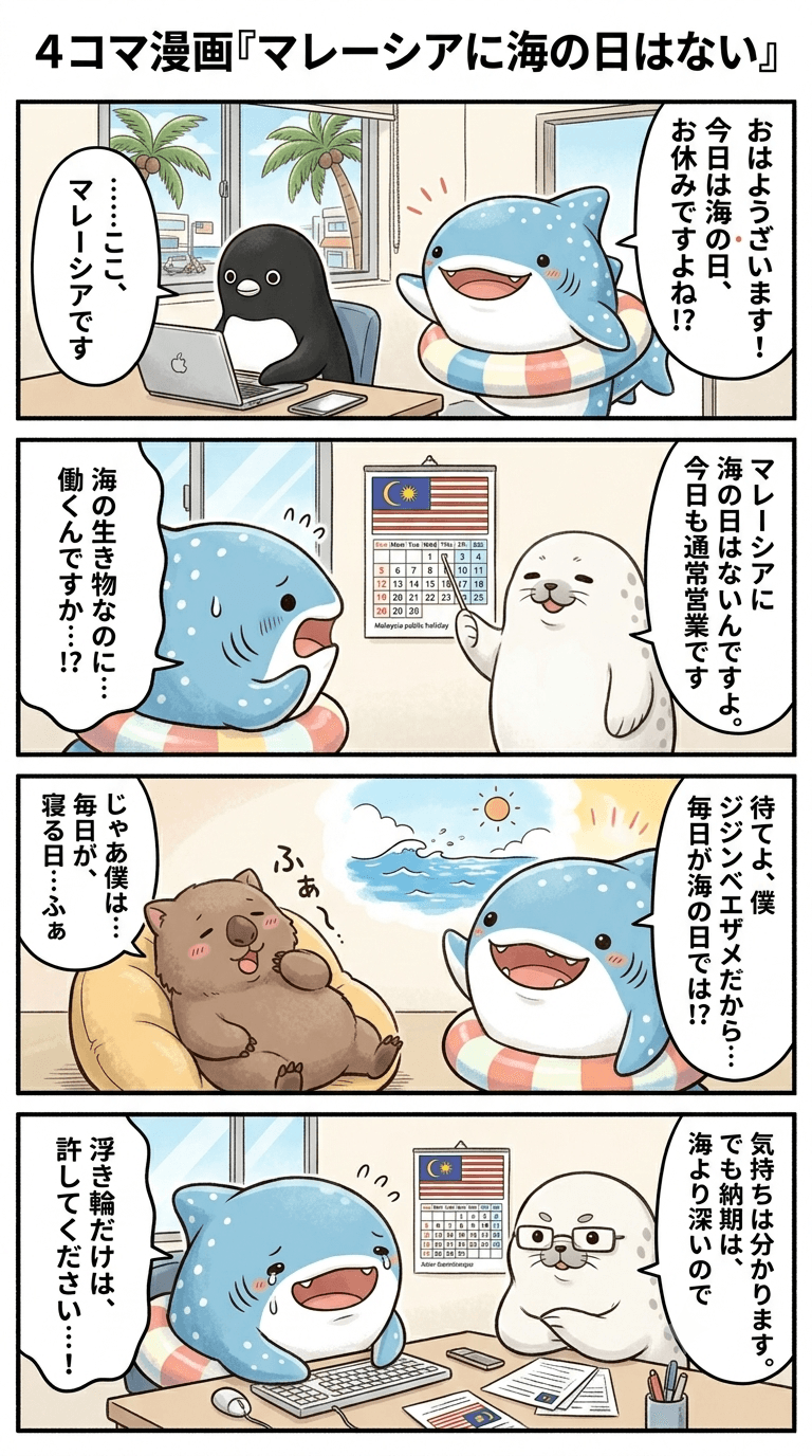 マレーシアに海の日はない