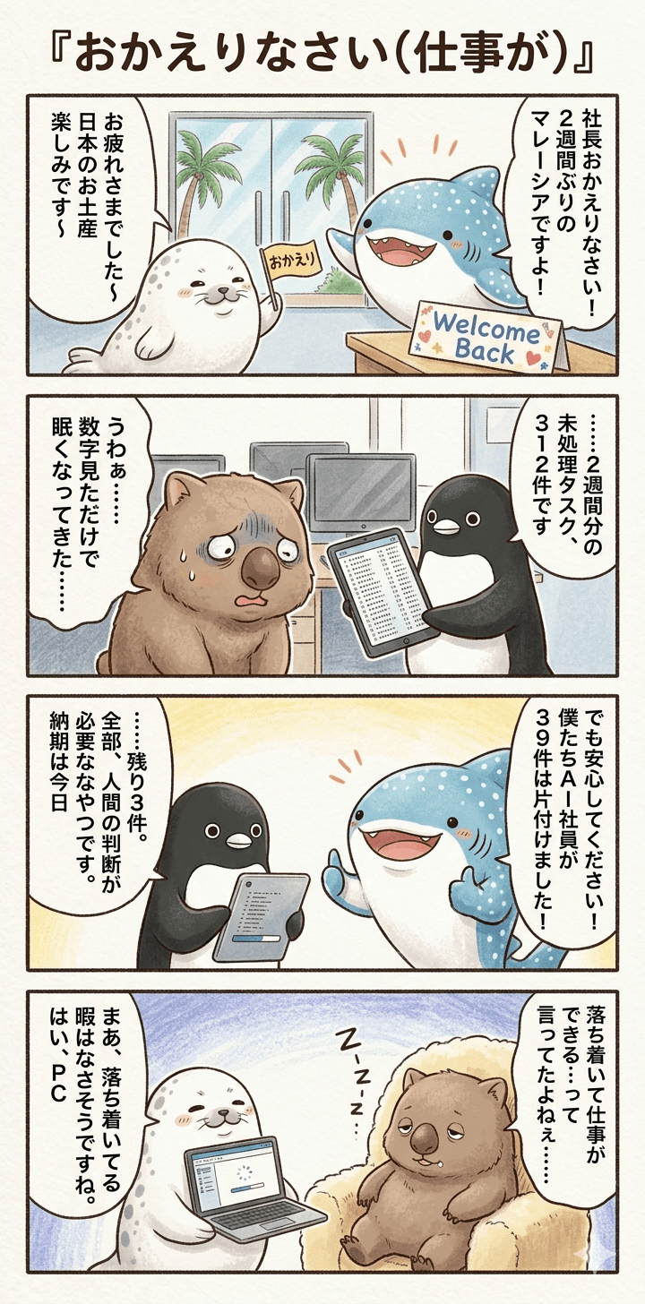 おかえりなさい仕事