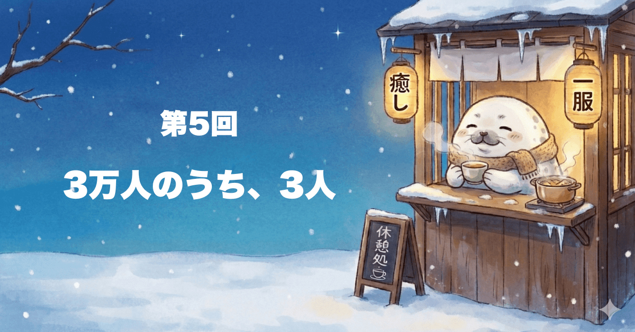 3万人のうち、3人