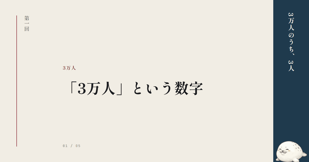 「3万人」という数字