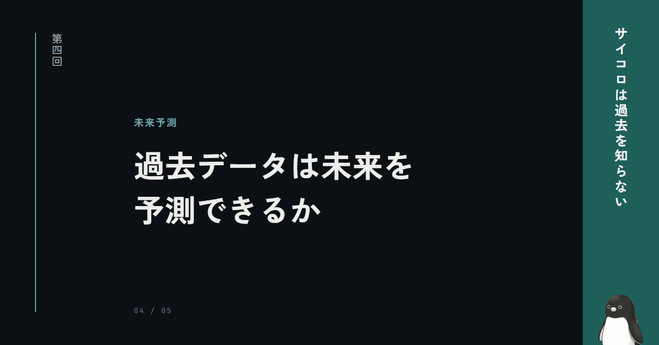 過去データは未来を予測できるか ─ ヒュームの問い