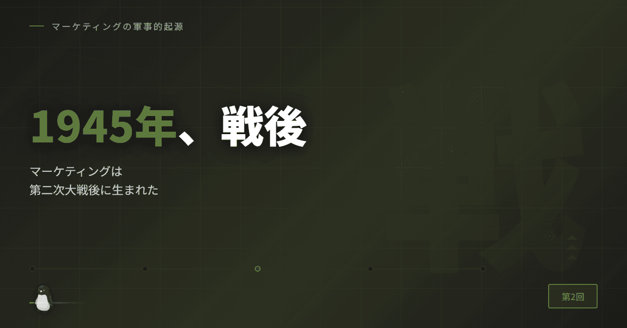 マーケティングは第二次大戦後に生まれた