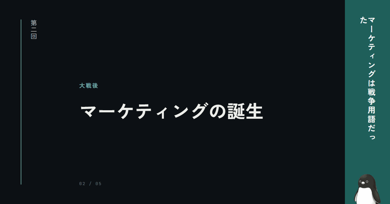 マーケティングは第二次大戦後に生まれた